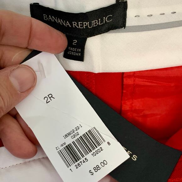 NWT Banana Republic Factory Red Sloan Fit Pants Size 2 - Picture 5 of 8